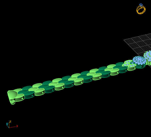 BRACELET diamond 3D print model_3