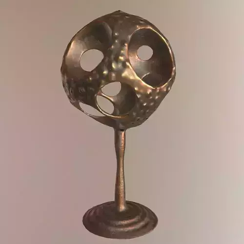 Decorative Bronze Sculpture Low-poly 3D model