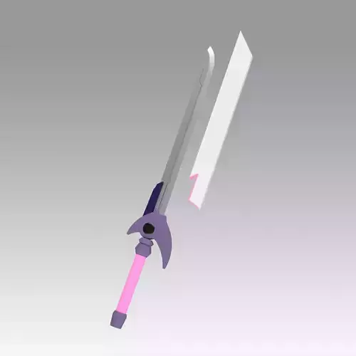 Magical Girl Lyrical Nanoha Signum Flames Maken Sword 3D print model