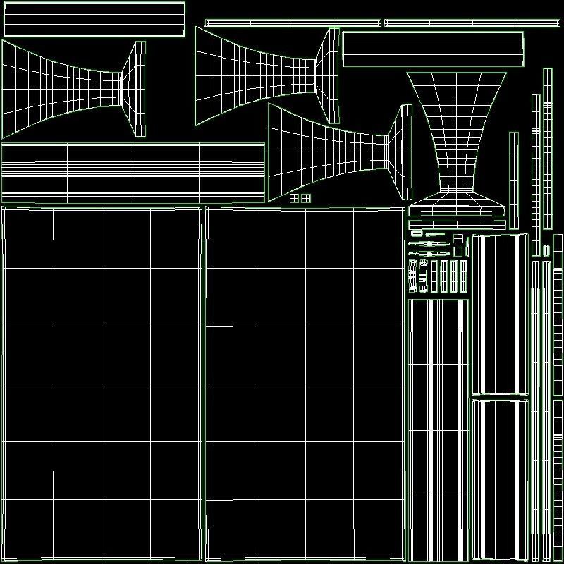 Brinley Fixed Dining Table Acacia wood Low-poly 3D model_6