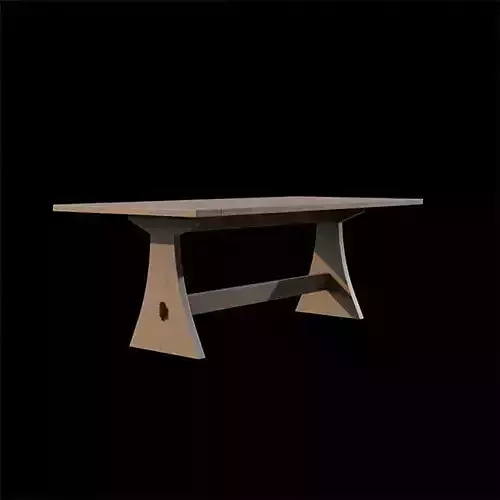 Brinley Fixed Dining Table Pine wood