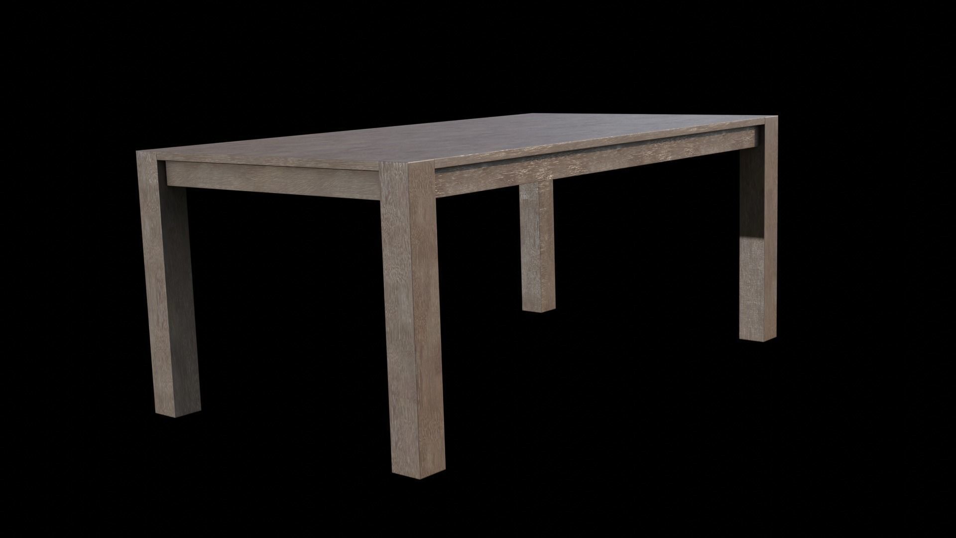 Rylie Dining Table Acacia wood Low-poly 3D model_5