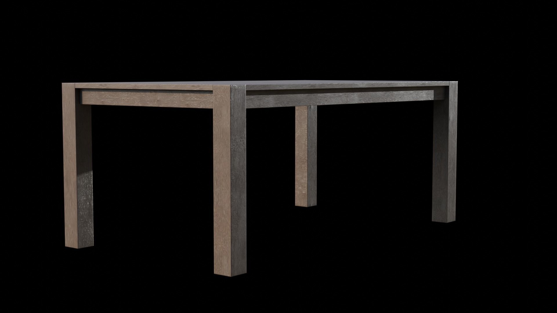 Rylie Dining Table Acacia wood Low-poly 3D model_3
