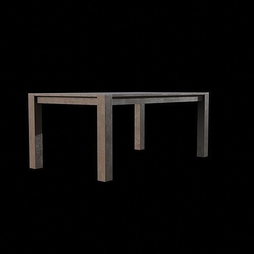 Rylie Dining Table Acacia wood Low-poly 3D model