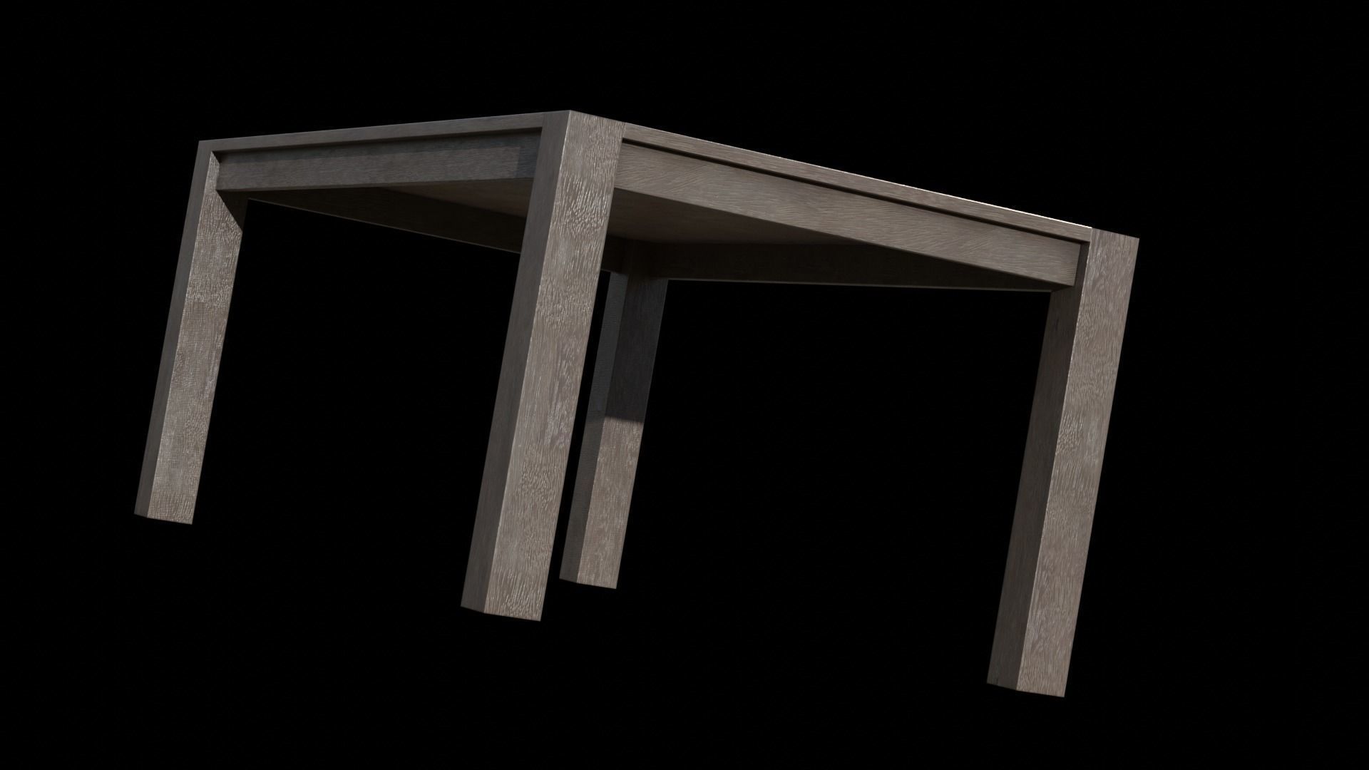 Rylie Dining Table Acacia wood Low-poly 3D model_4