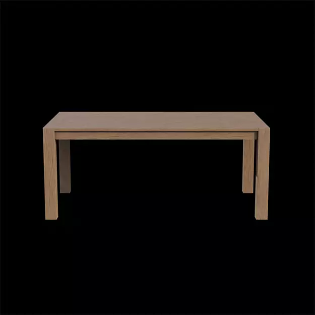 Rylie Dining Table Pine wood Low-poly 3D model_0