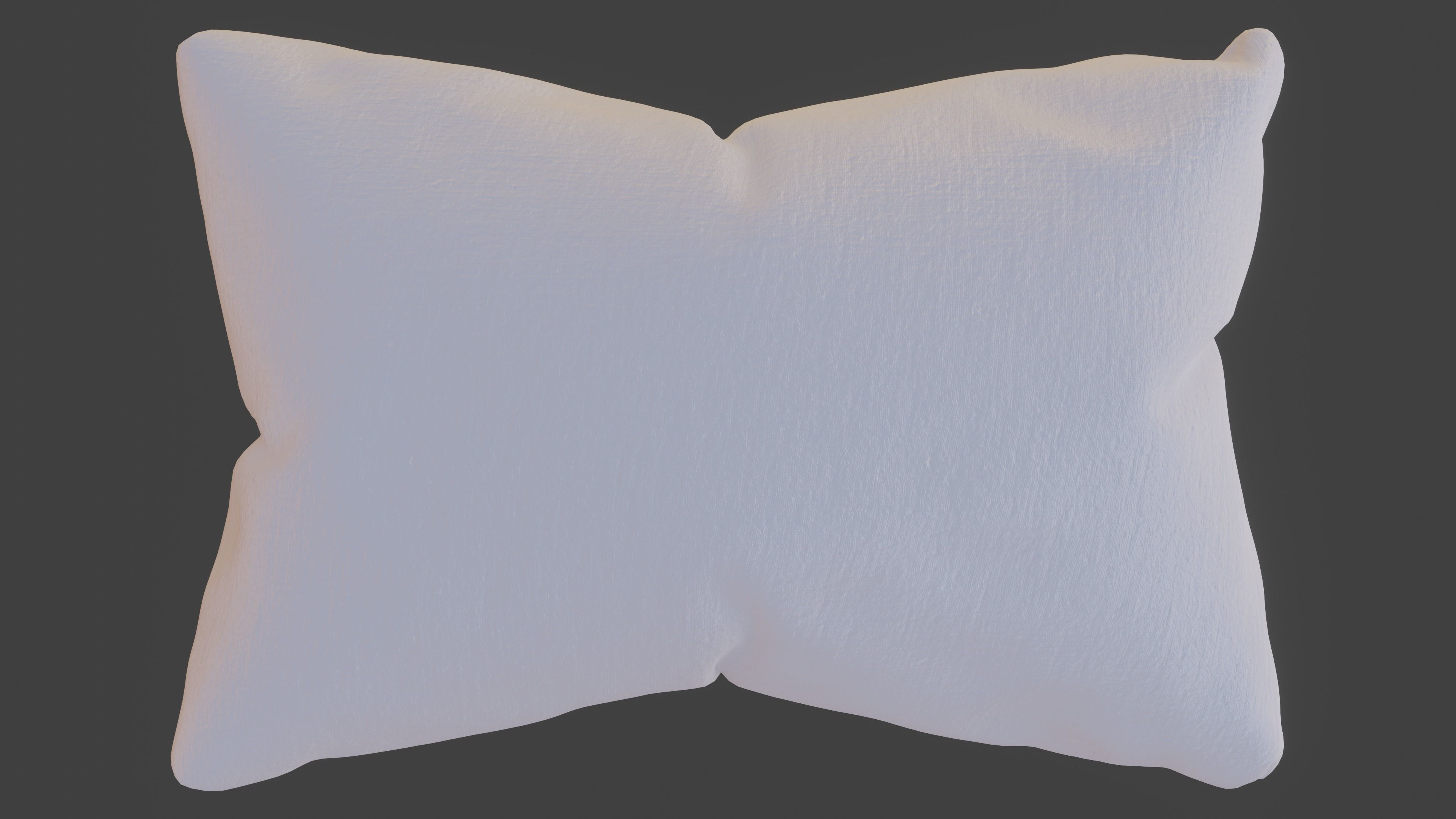 Single Bed Low-poly 3D model_2