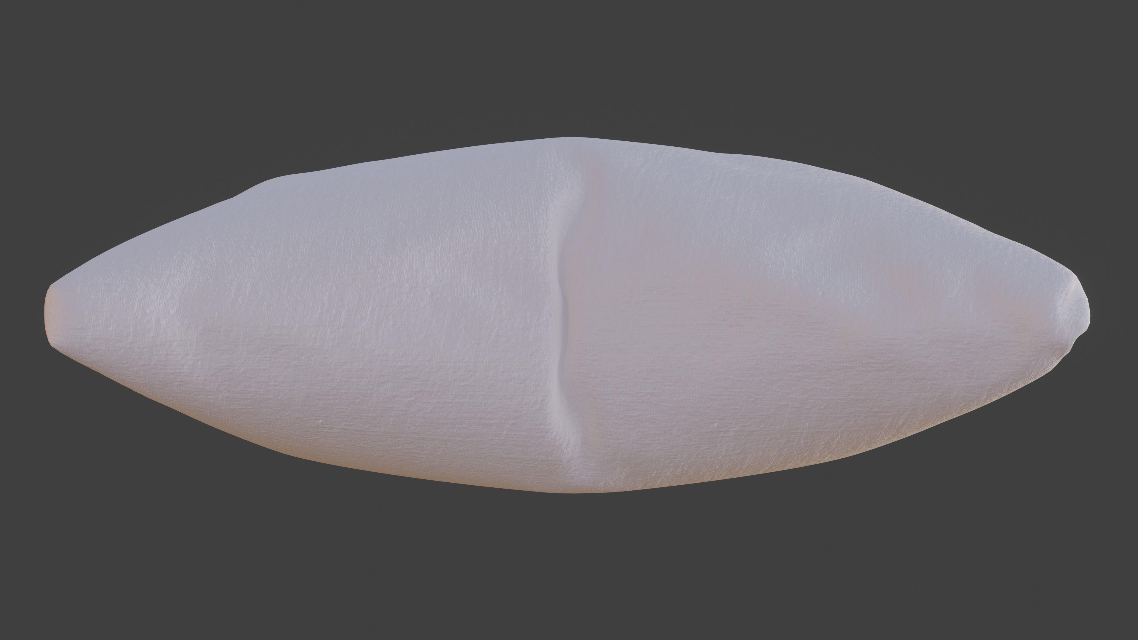 Single Bed Low-poly 3D model_3