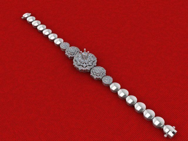 BRACELET diamond 3D print model_1