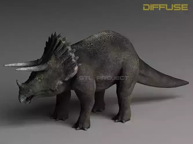 Triceratop dinosaur Free low-poly 3D model