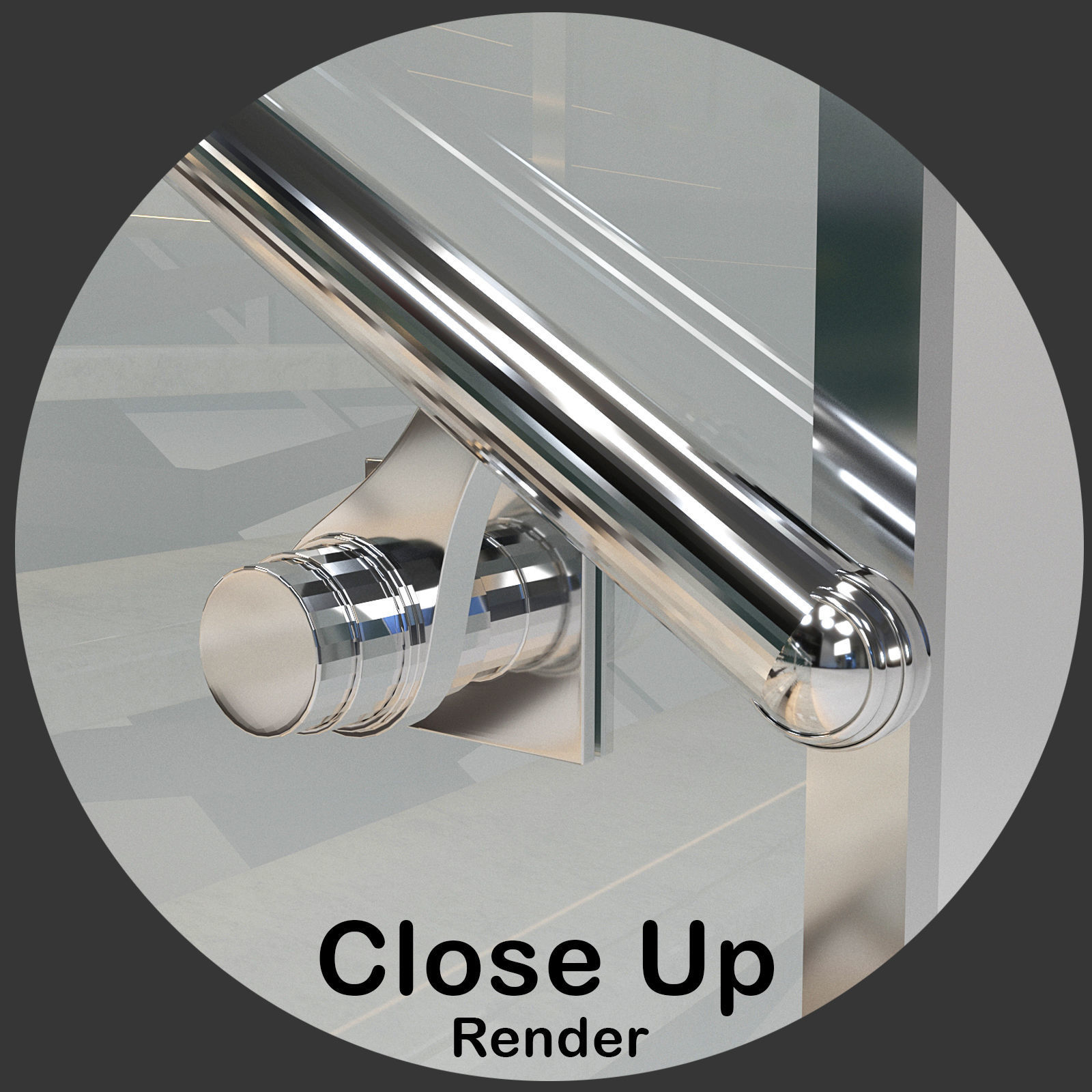 modern stair 03 3D model_6