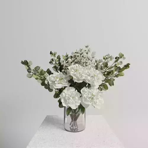 Bouquet of peonies vase set