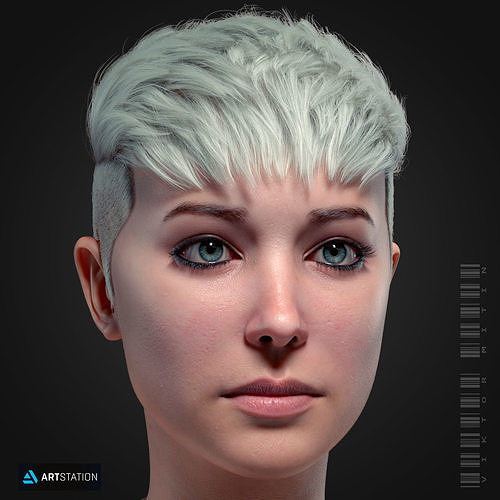 Female whole body in a shirt Low-poly 3D model