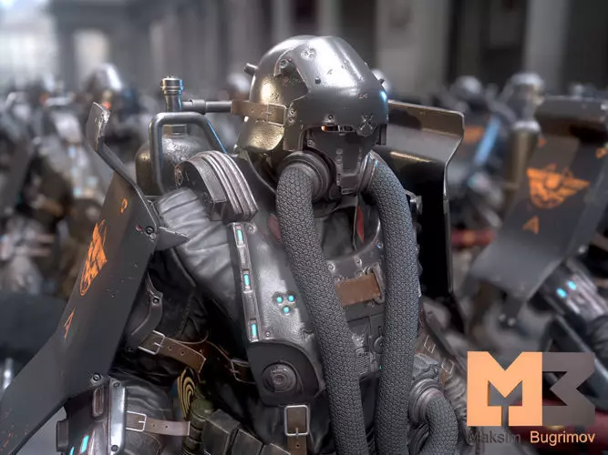 Dystopia Soldier 02 Low-poly 3D model_0