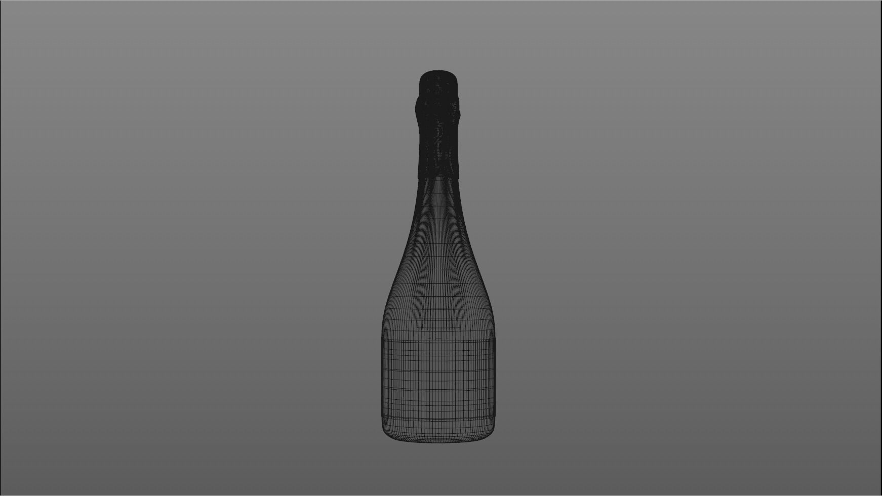 Wine bottle with coal 3D model_4