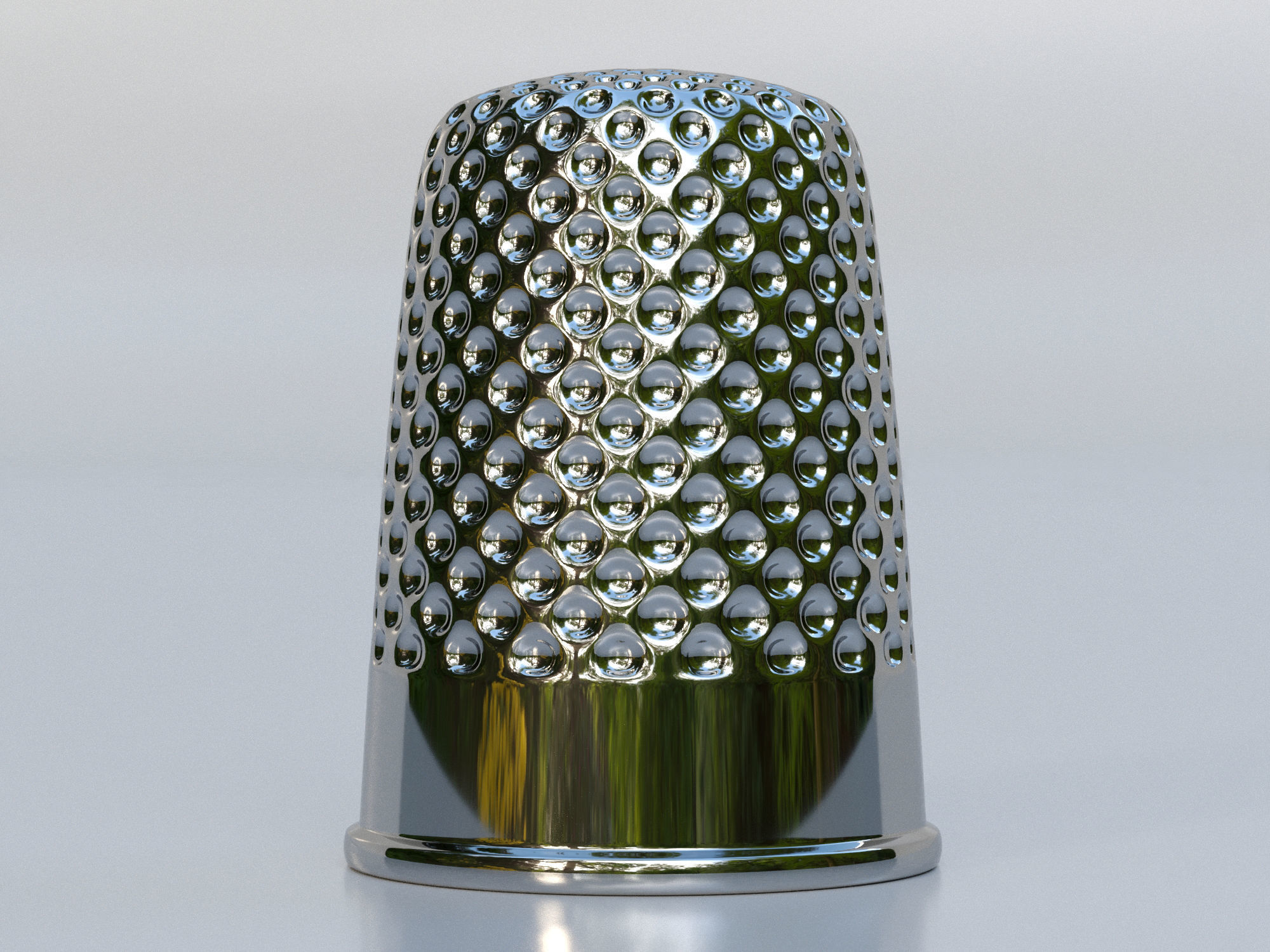 Thimble stainless steel 3D model_1