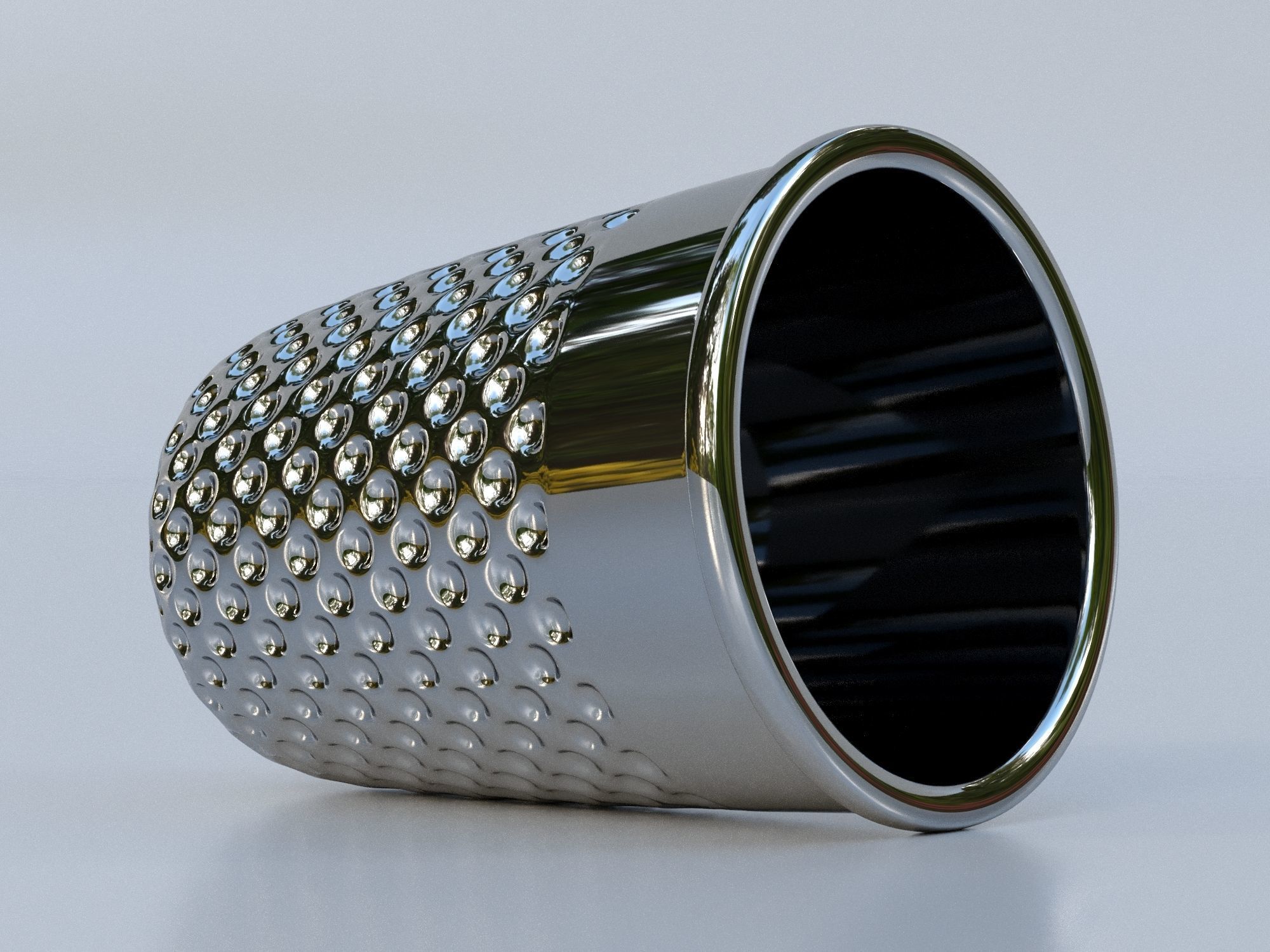 Thimble stainless steel 3D model_3