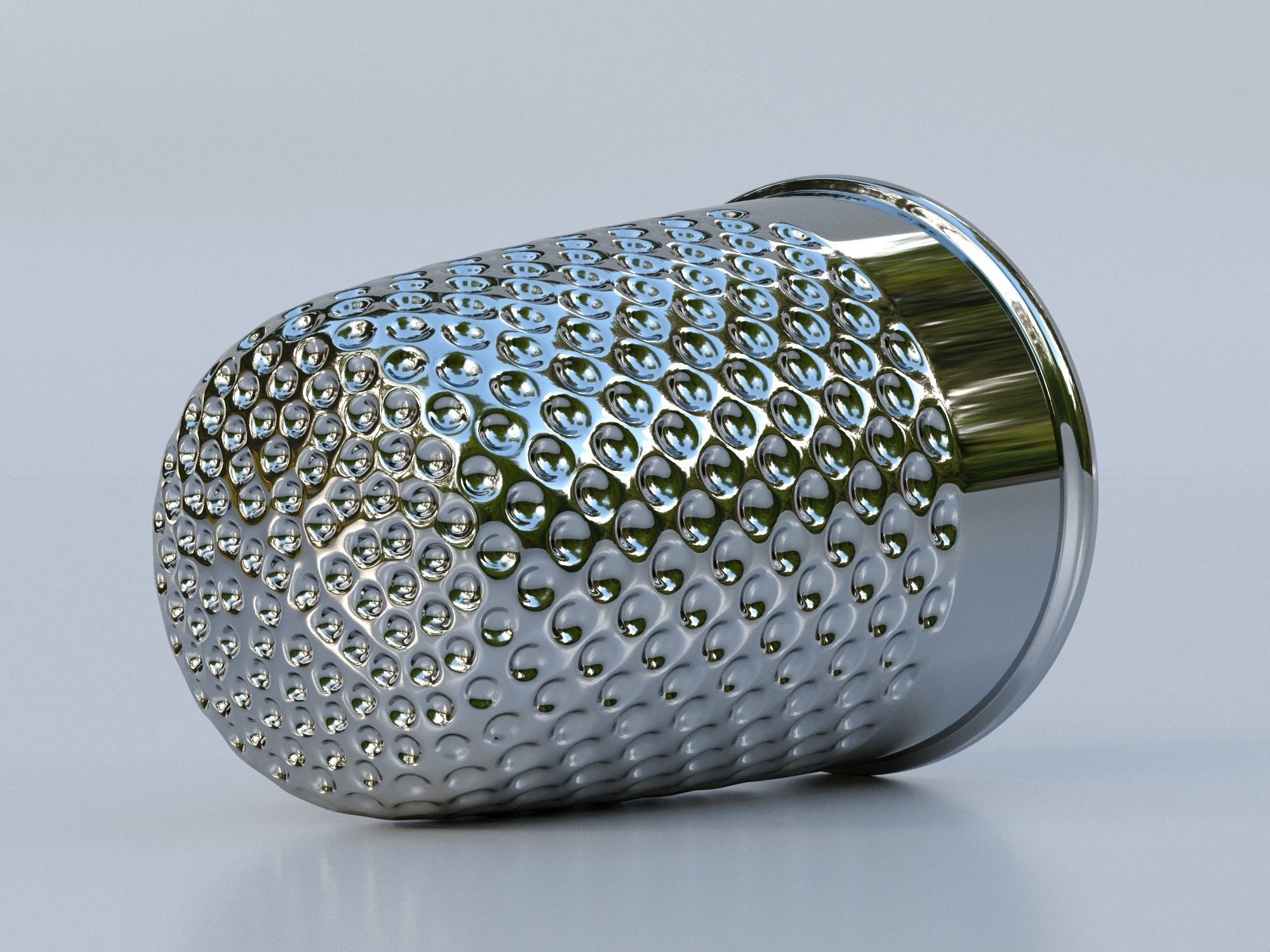 Thimble stainless steel 3D model_4