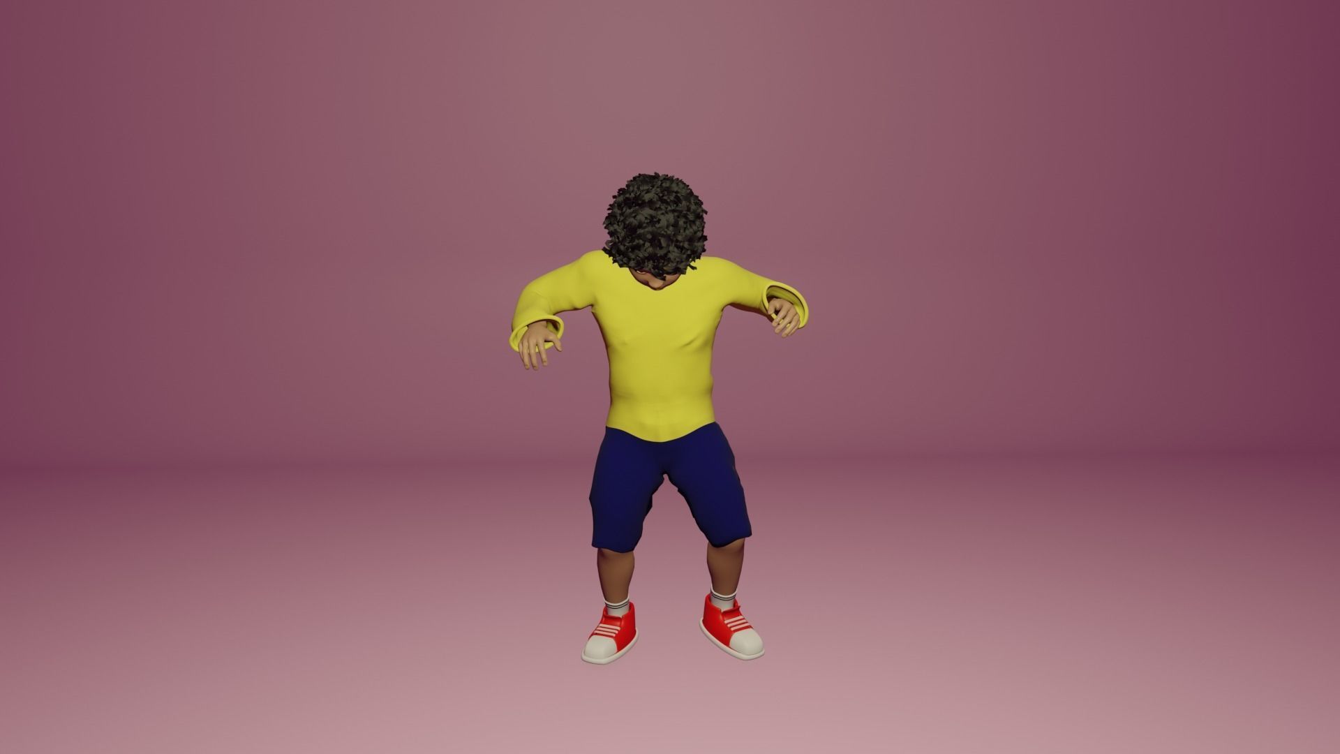 Child boy character 3D model_7