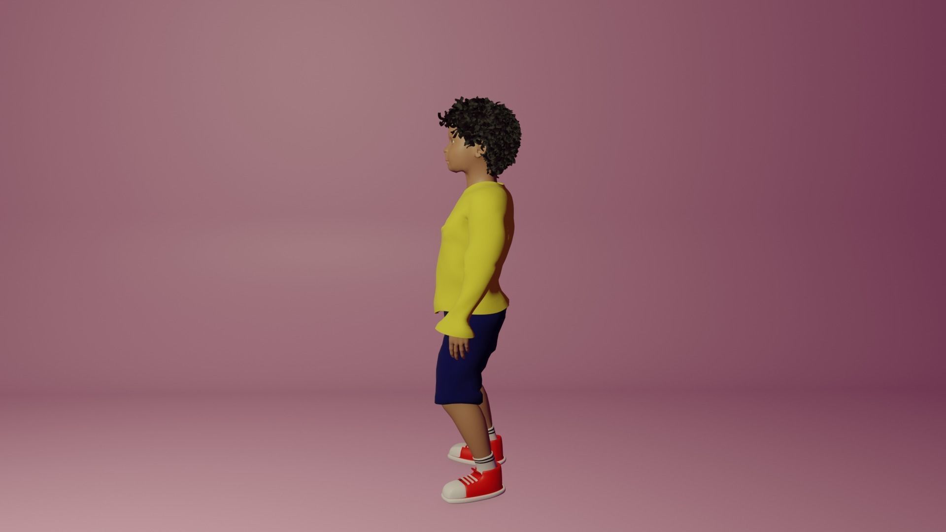 Child boy character 3D model_20
