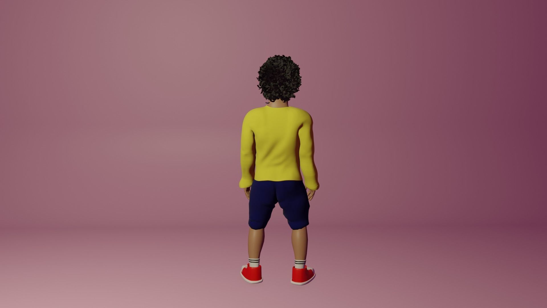 Child boy character 3D model_21