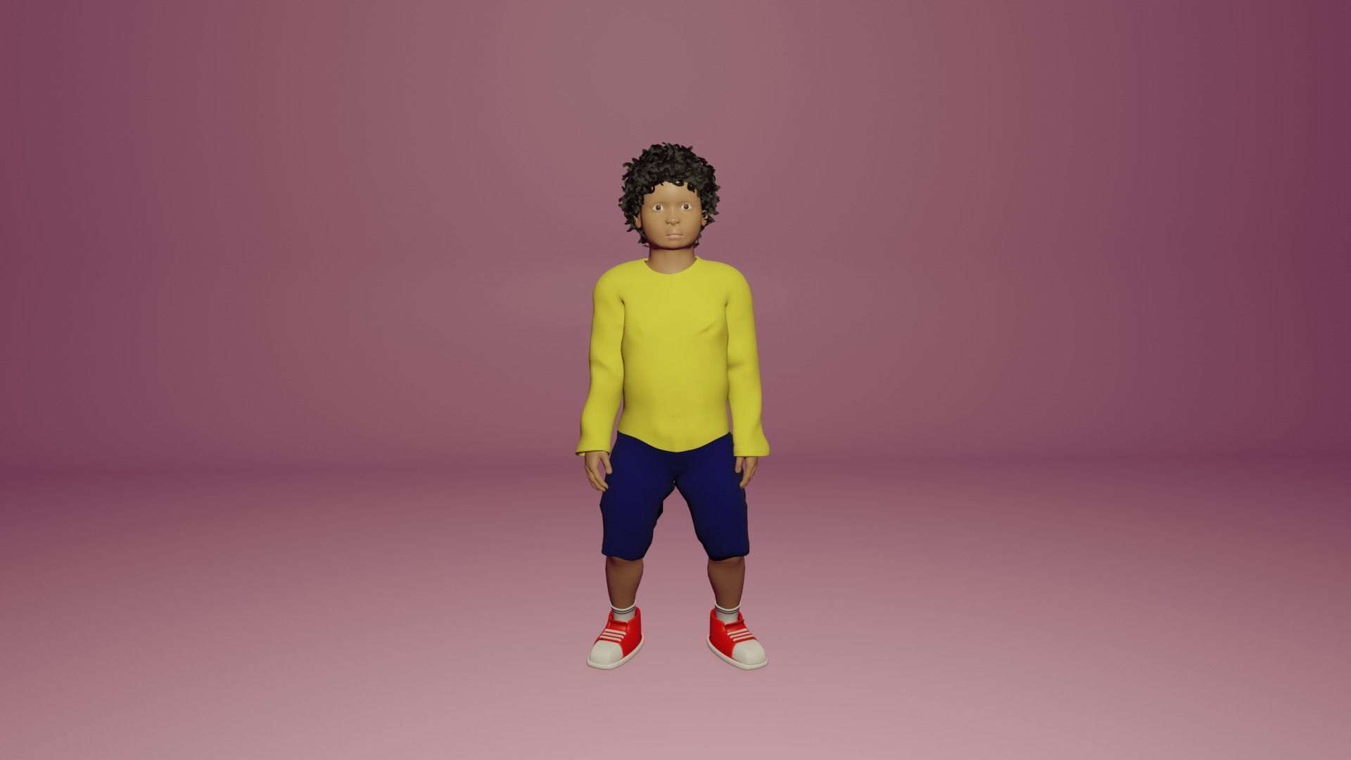Child boy character 3D model_18