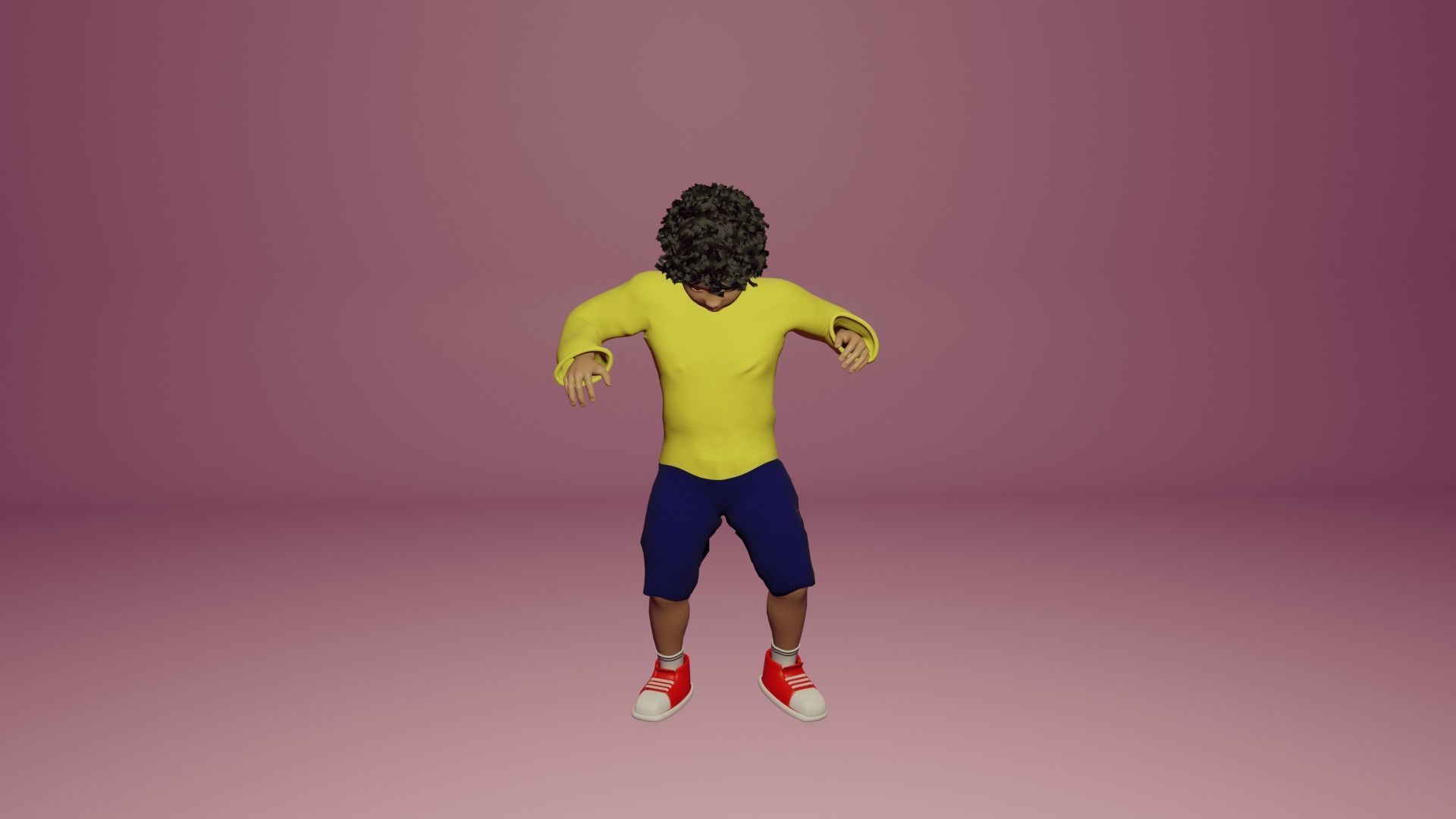 Child boy character 3D model_6