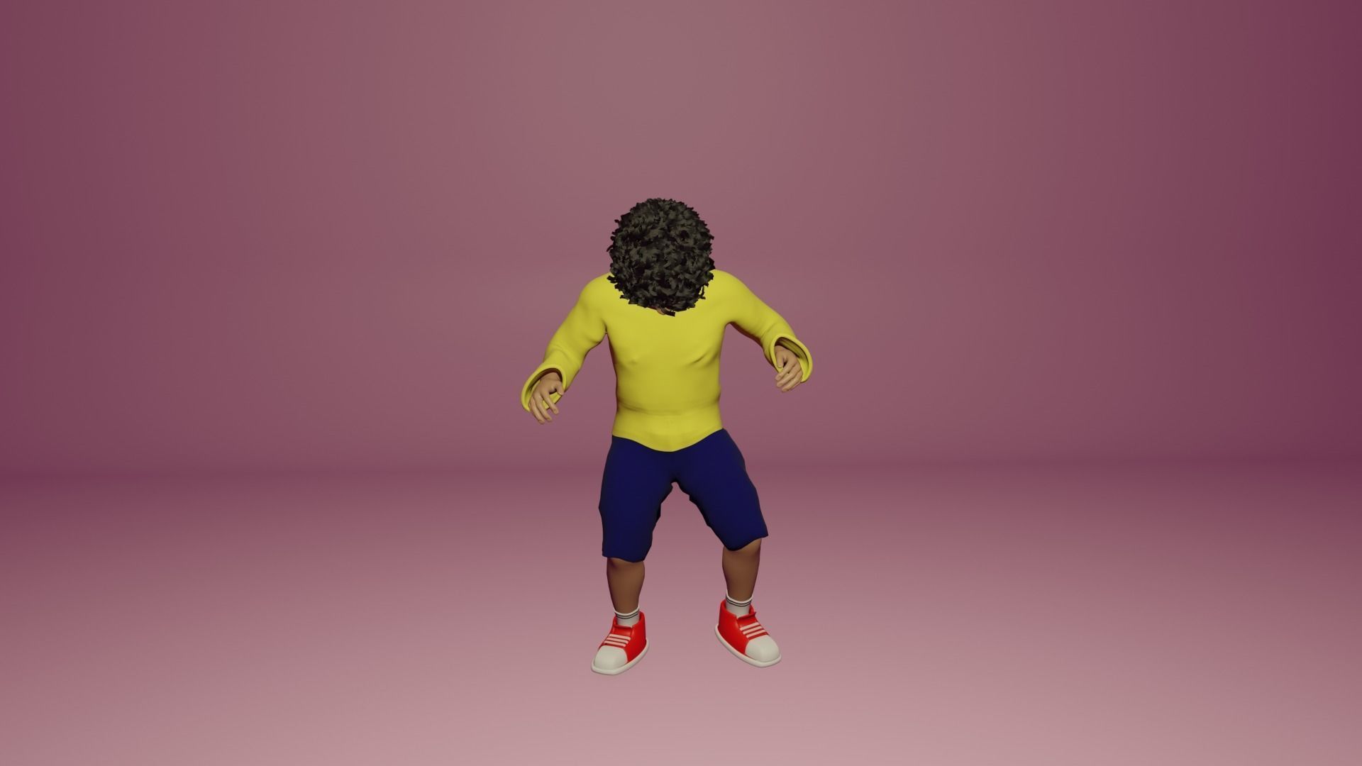 Child boy character 3D model_8