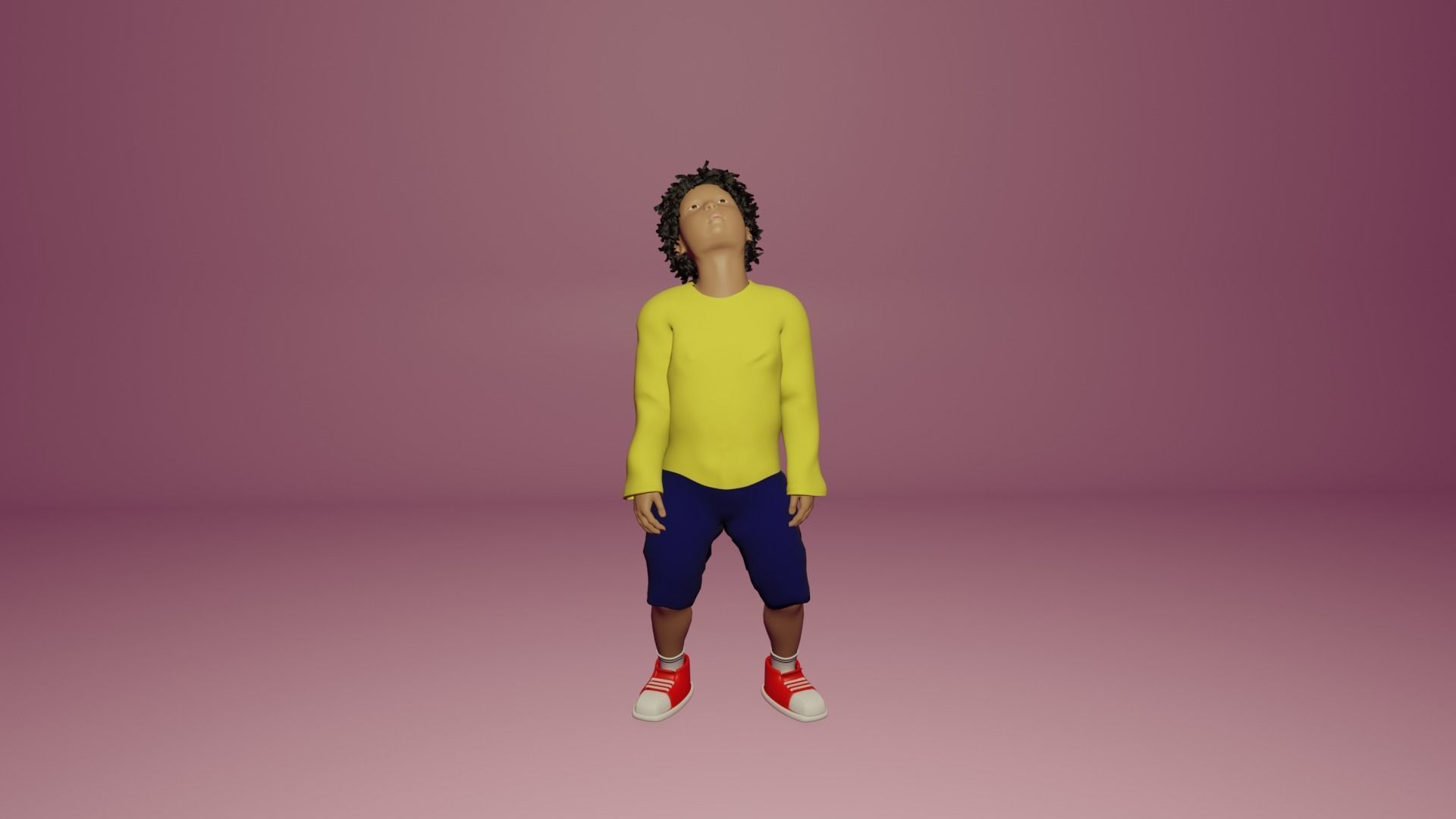 Child boy character 3D model_13