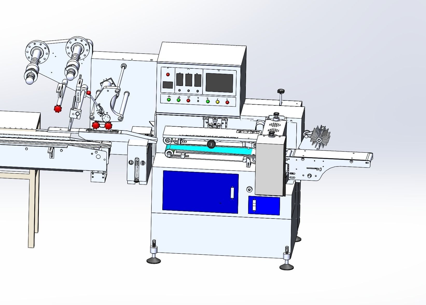 Automatic card issuing and packing machine 3D model_7