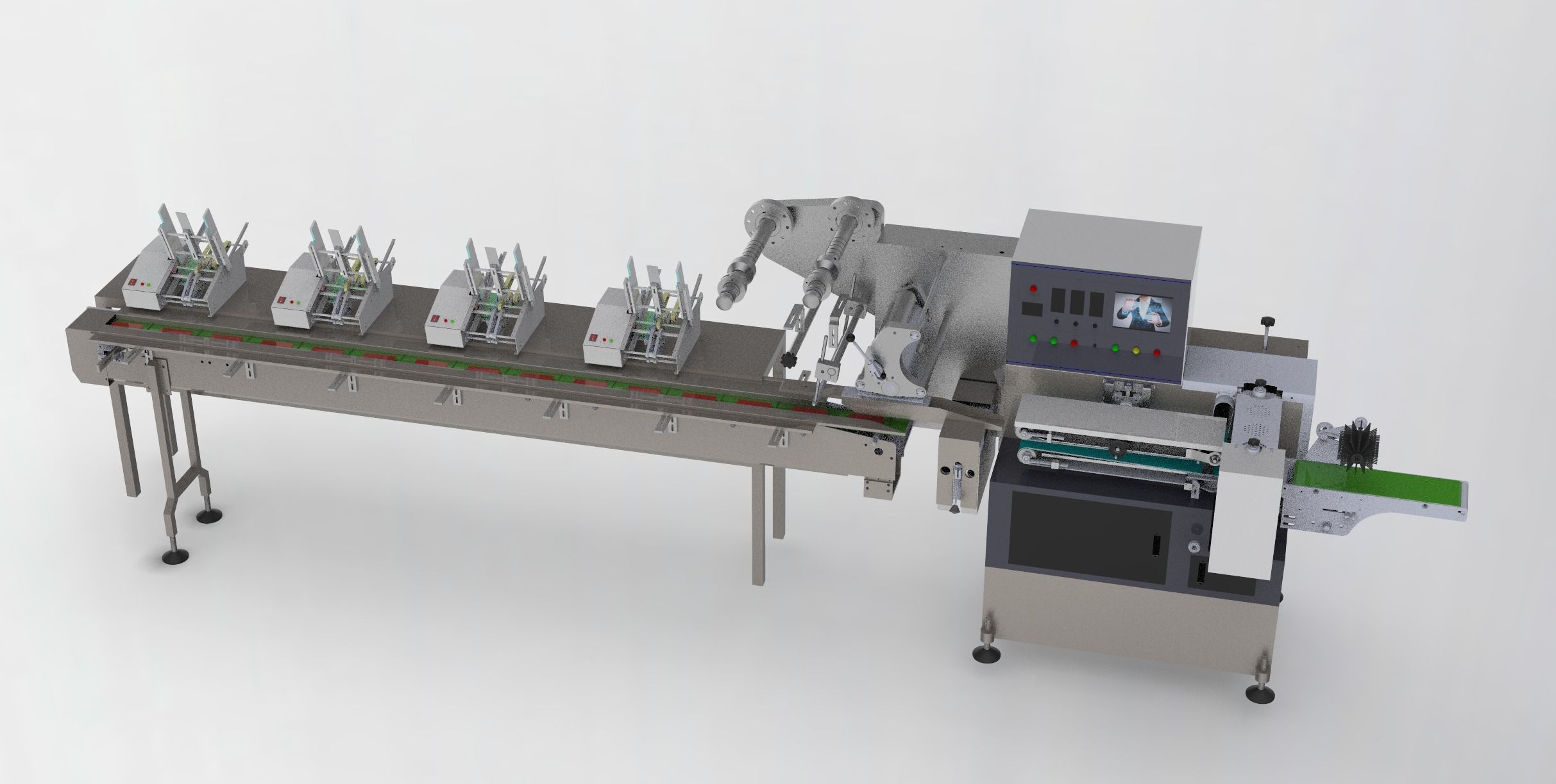 Automatic card issuing and packing machine 3D model_3