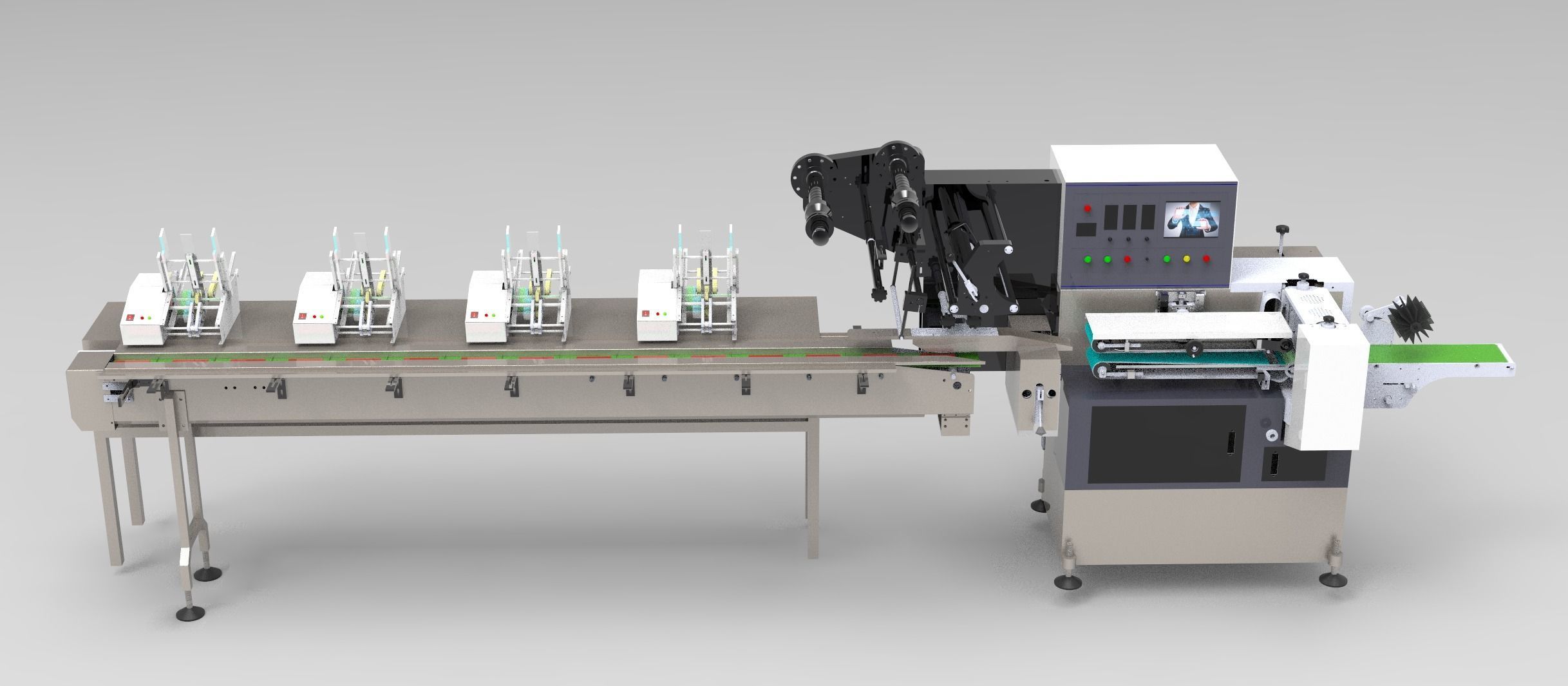 Automatic card issuing and packing machine 3D model_2