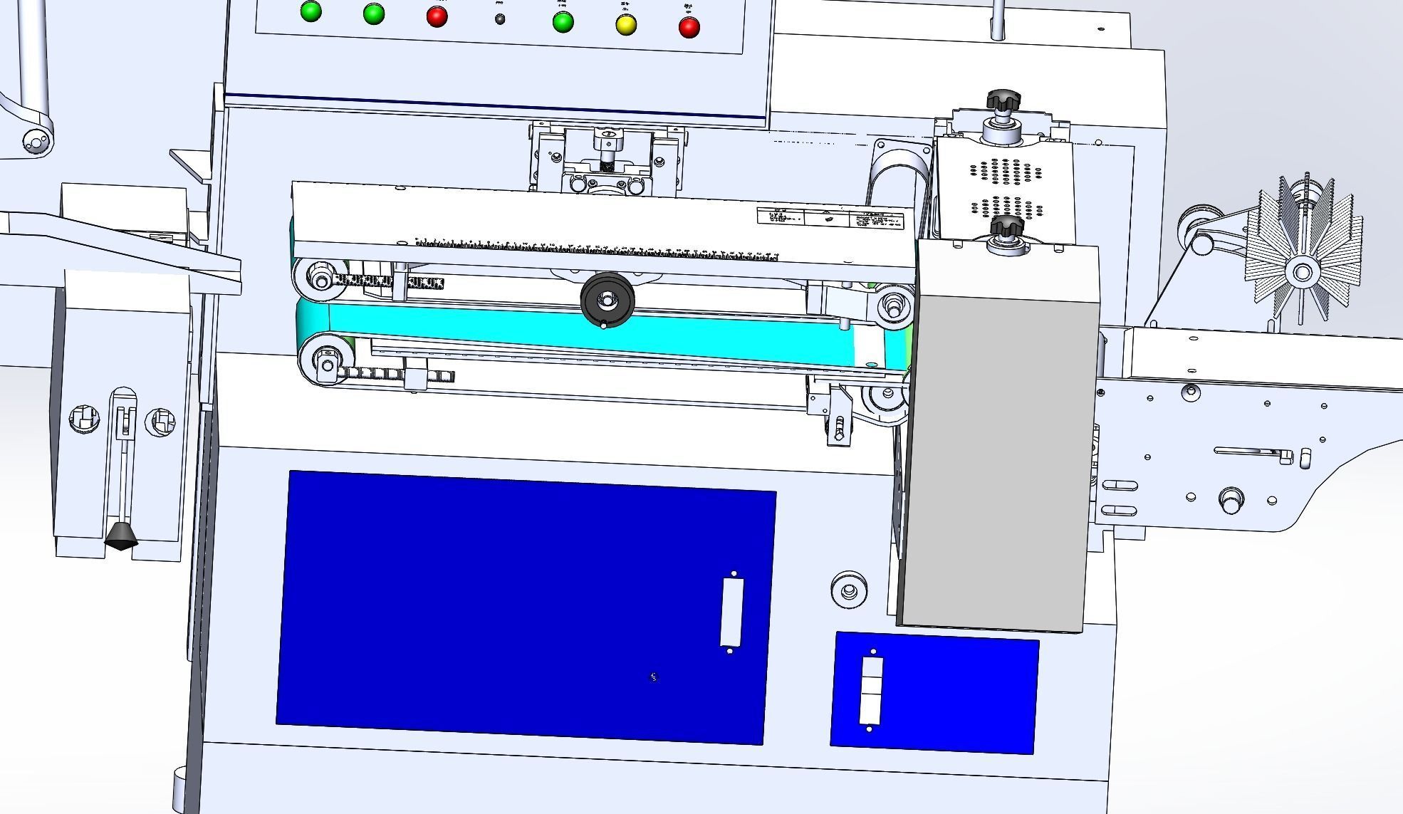 Automatic card issuing and packing machine 3D model_11