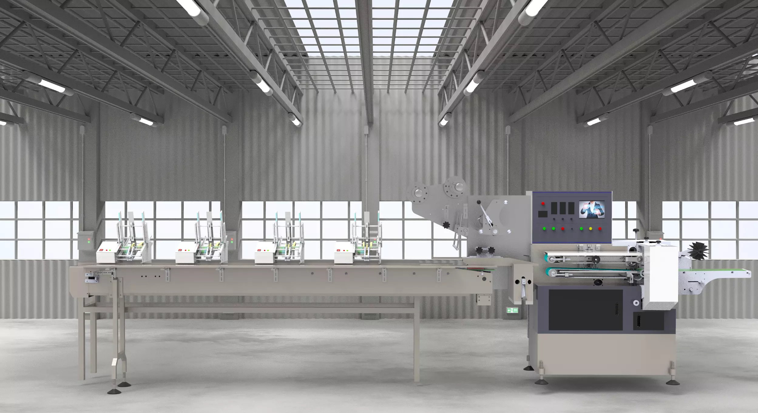 Automatic card issuing and packing machine 3D model_0