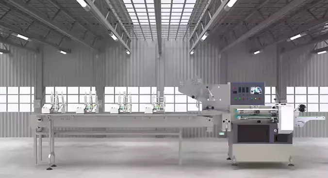 Automatic card issuing and packing machine 3D model