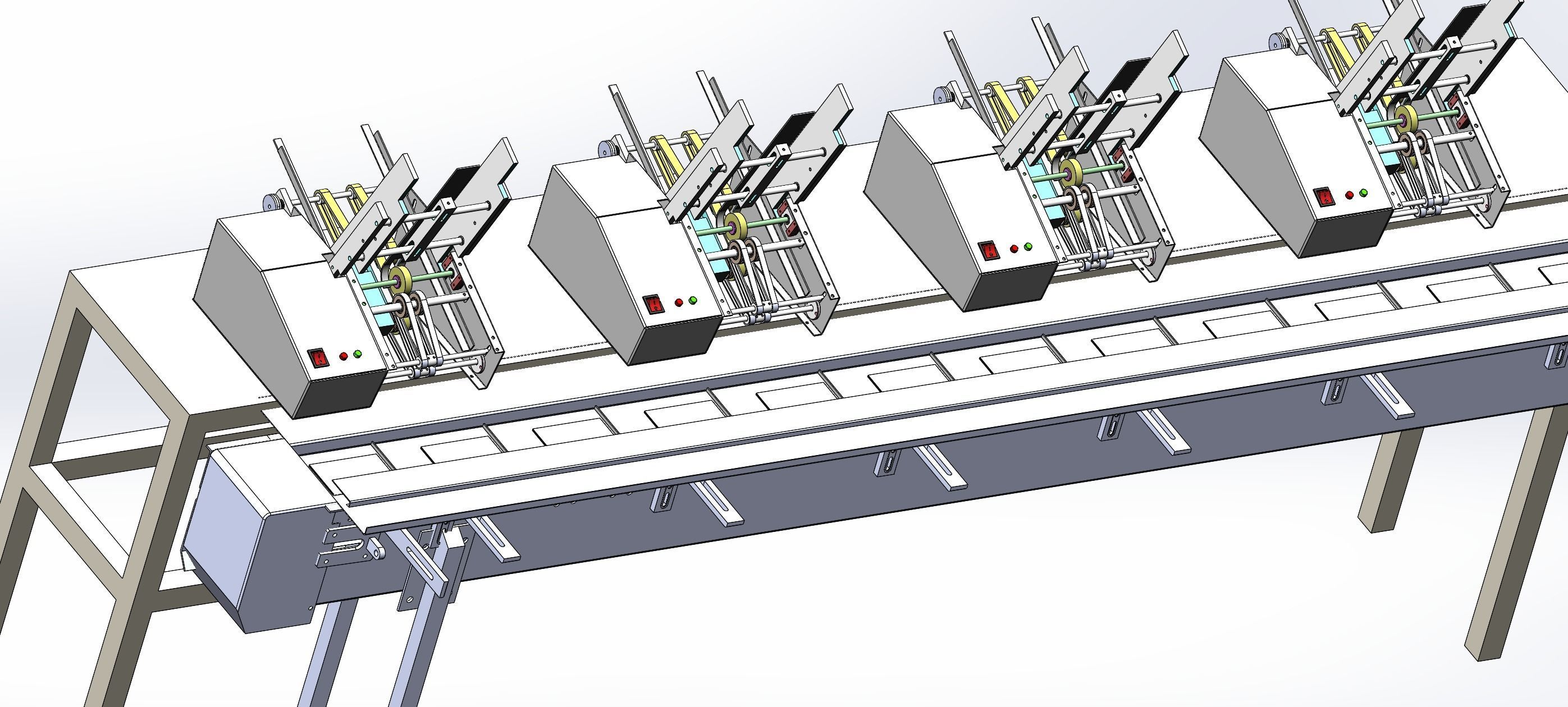 Automatic card issuing and packing machine 3D model_10