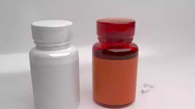 Plastic Bottle with pills