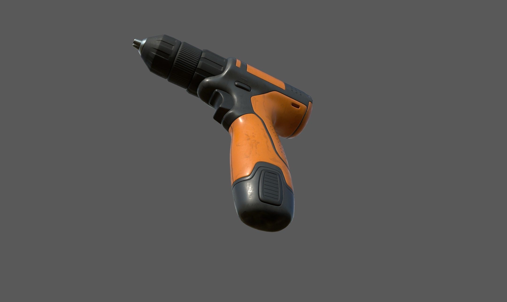 Cordless drill Low-poly 3D model_3