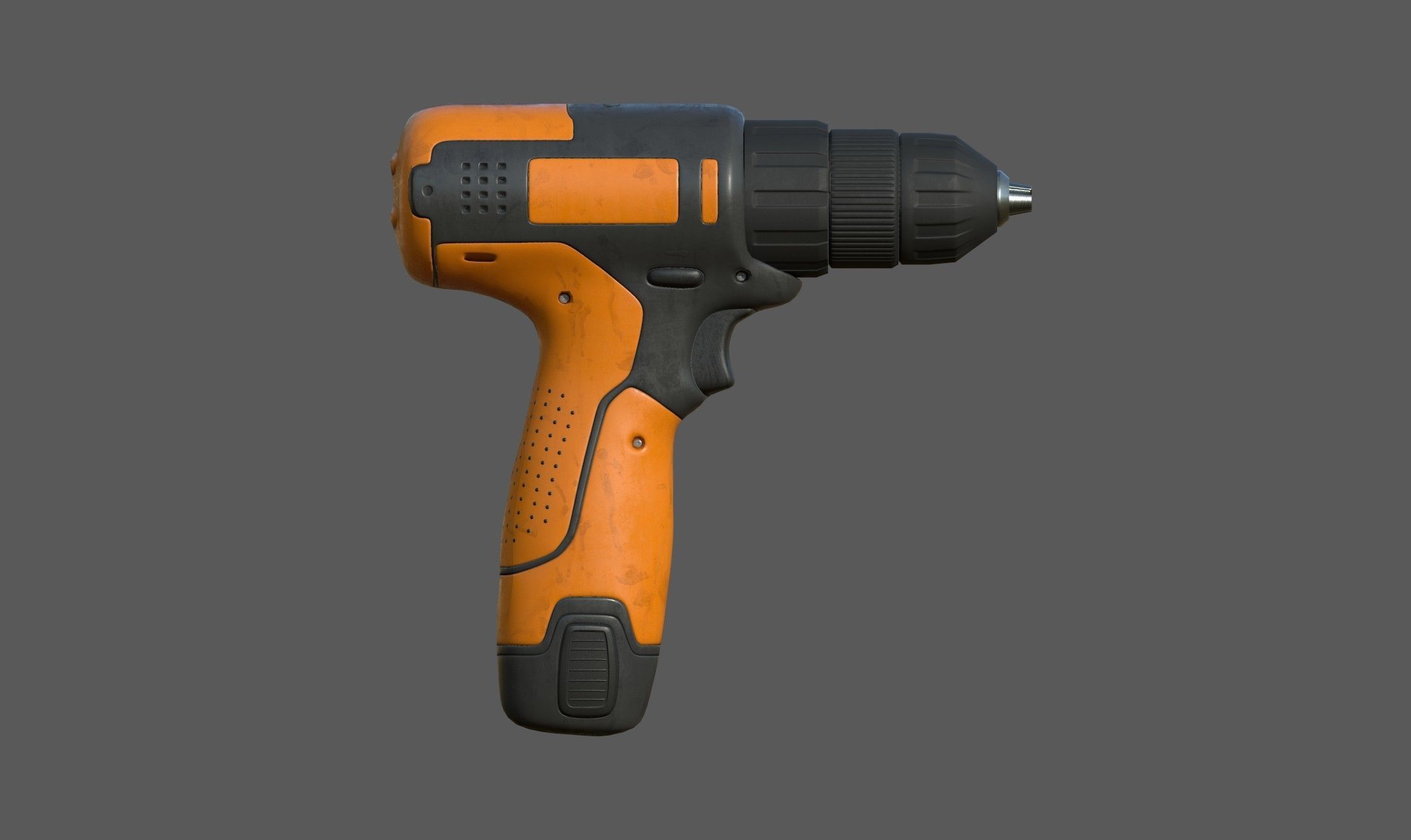 Cordless drill Low-poly 3D model_5