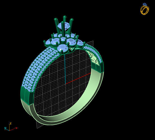 BRACELET diamond 3D print model_3