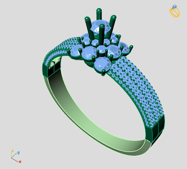 BRACELET diamond 3D print model_1