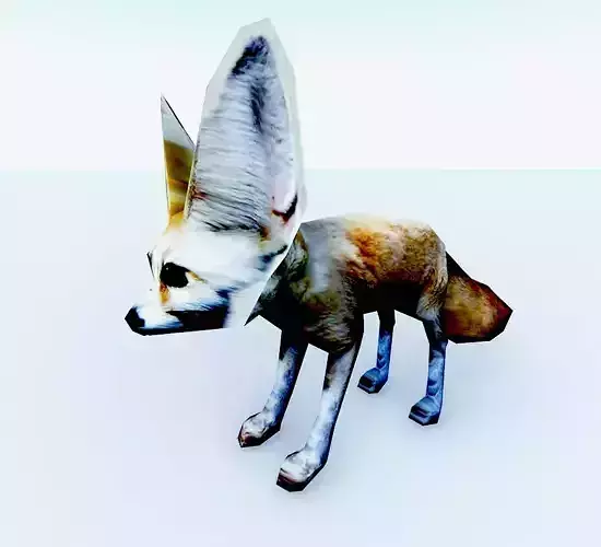 3d hd model of realistic fennec sand fox 3D model