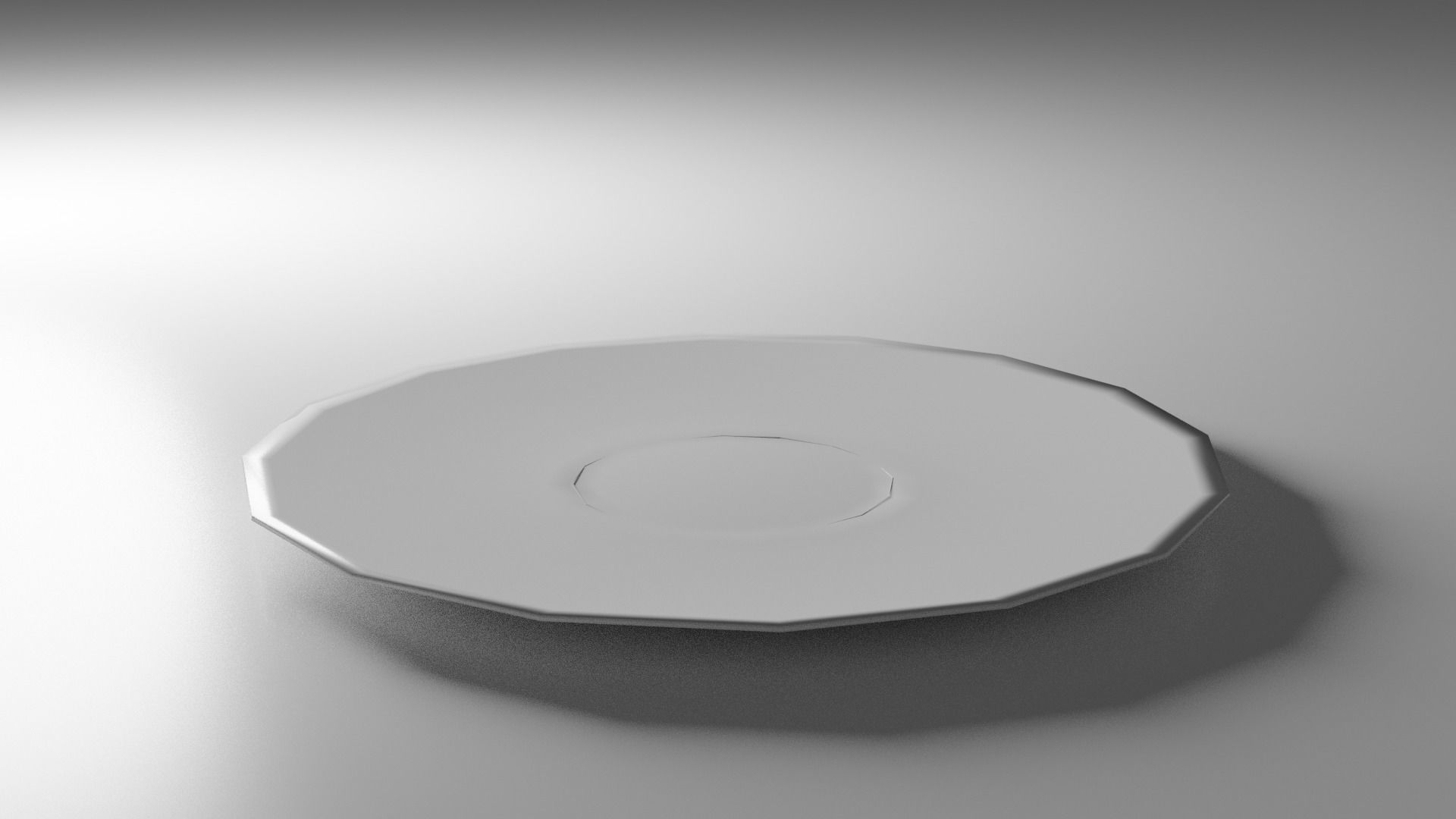 Transparent Saucer Low-poly 3D model_1