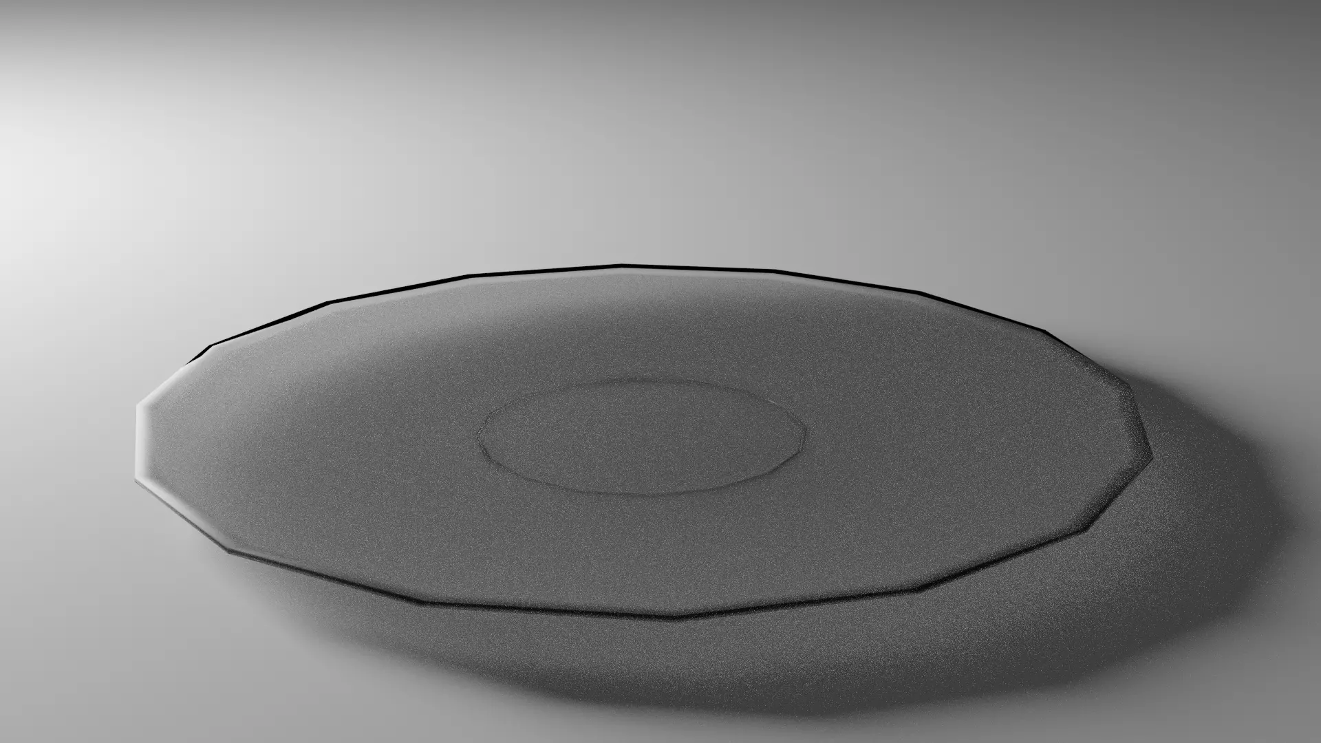 Transparent Saucer Low-poly 3D model_0