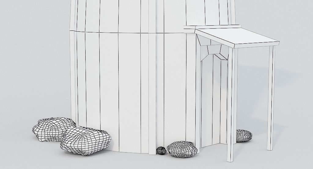 Watch Tower Low-poly 3D model_13