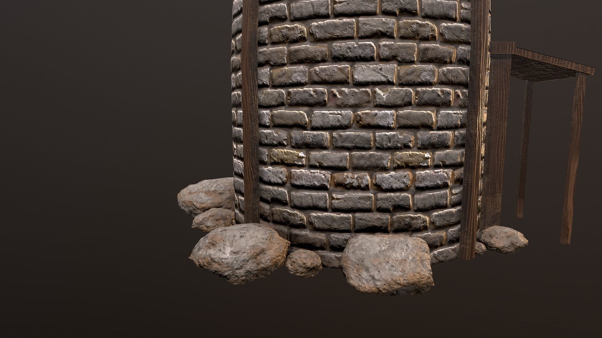 Watch Tower Low-poly 3D model_9