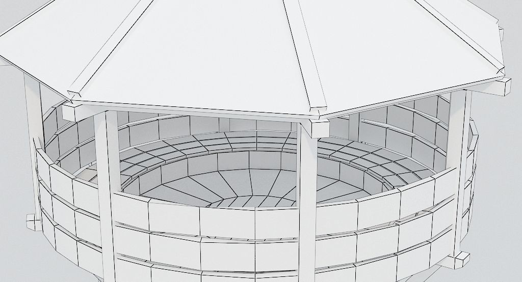 Watch Tower Low-poly 3D model_12