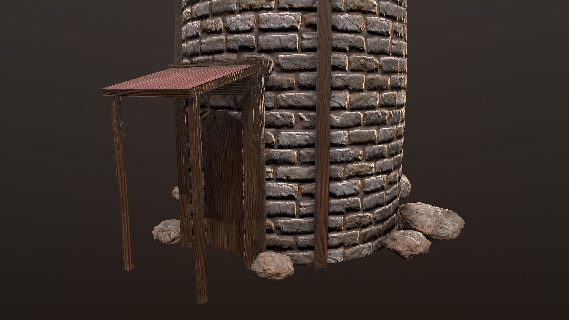 Watch Tower Low-poly 3D model_6