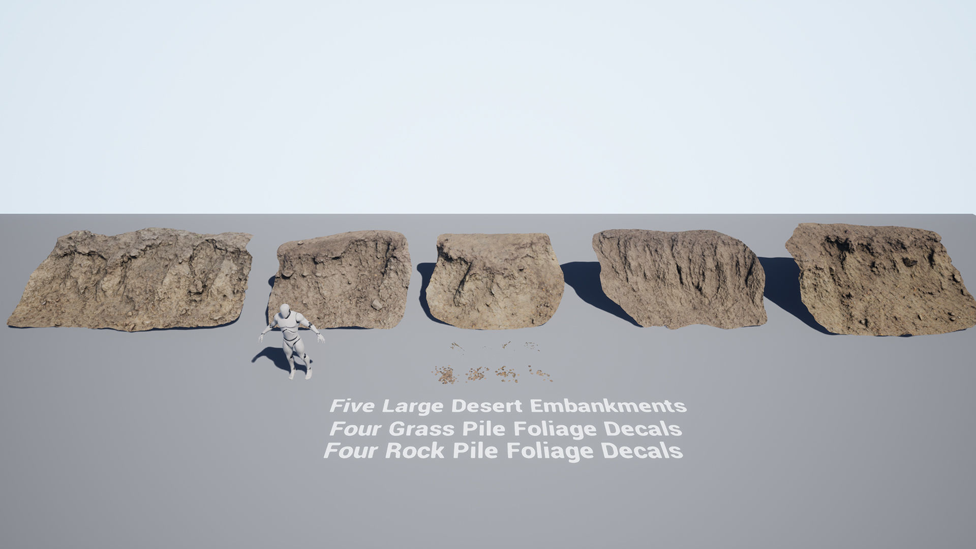 Desert Embankments - Photoscan Vol 4 Low-poly 3D model_4