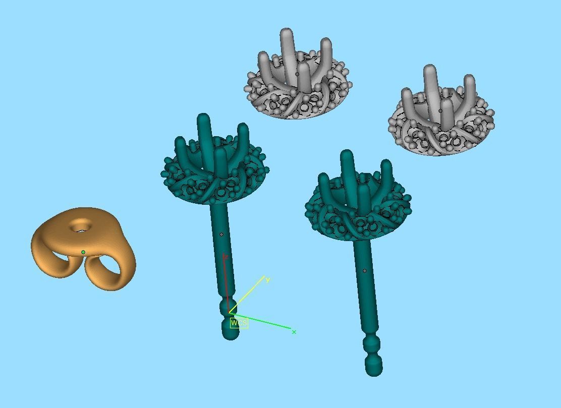 Stud Earrings  Round Twisted Halo Earrings 3dmodel 3D print model_19